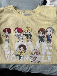 BTS Army S Love Yourself T-Shirt K-Pop Size S Round Neck Short Sleeve Big Hit - Picture 1 of 2