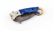 CUSTOM TOTTLAY HAND,ADE FORGED DAMASCUS Steel KARAMBIT Folding Pocket Knife 