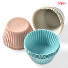 12 24Pcs Silicone Cupcake Liners Baking Cups Non Stick Reusable Muffin Mold St