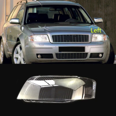 Left Side Transparent Headlight Lens Housing Fit For Audi A6 S6 2002-2004 - Imagem 1 de 4