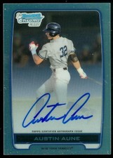2012 Bowman Chrome Draft Draft Pick Autographs Refractors #AAU Austin Aune