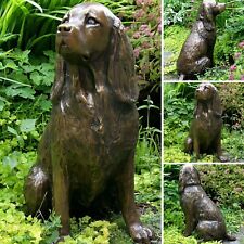 Springer Spaniel Statue Garden Decor,Animal Dog Sculpture Yard Lawn Figurine JD