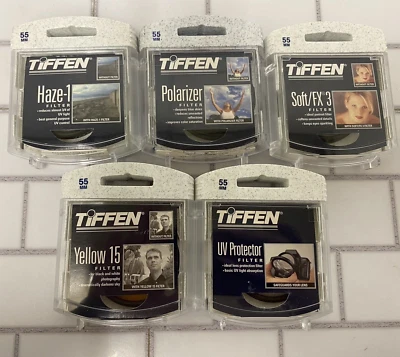 TIFFEN 55MM FILTERS *5 DIFF FILTERS *SEE DESCRIPTION FOR INFO IN FULL *T22 - Image 1 of 4