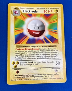 1999 Pokemon Karte TCG Base Set Non-Holo Electrode Shadowless Rare 21/102 - NM - Bild 1 von 2