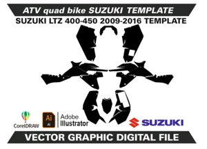 SUZUKI LTZ 400-450 2009-2016 template Vector format AI CDR EPS A64 - Picture 1 of 1