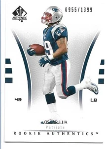 2007 SP Authentic Authentic /1399 Oscar Lua #144 Rookie Patriots RC - Picture 1 of 2