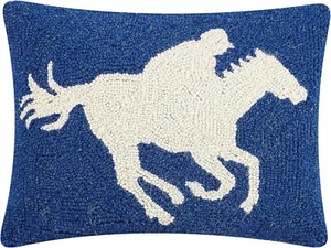 Peking Handicraft 30TG326C16OB Poly Filled Hook Throw Pillow, Wool and Cotton - Picture 1 of 4
