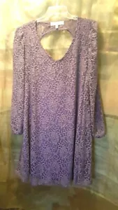 ABITO VIOLA PAISLEY RAYE ALLACCIATO FODERATO LUNGHEZZA GINOCCHIO CON TASCHE APERTO DIETRO 1X NUOVO CON ETICHETTE - Foto 1 di 8