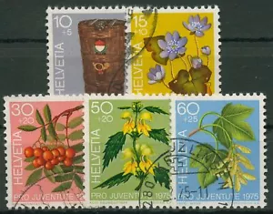 Suiza 1975 Pro Juventute plantas ornamentales del bosque 1062/66 estampadas - Imagen 1 de 1