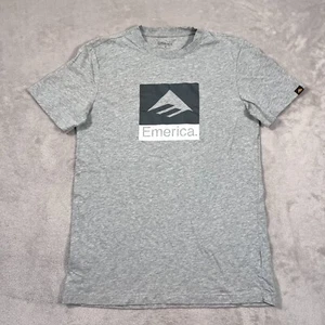 Camisa Emerica Para Hombre Gris Mediana Manga Corta Cuello Redondo Algodón Skateboarding Y2K - Imagen 1 de 9