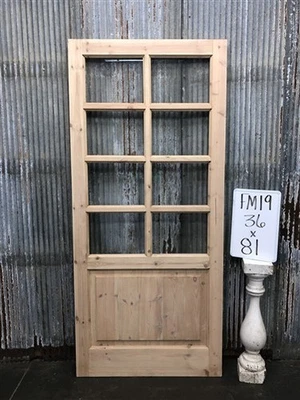 Puerta francesa de una sola puerta (36x80,75) 8 paneles puerta de vidrio estilo europeo FM19 Foto 1 de 4