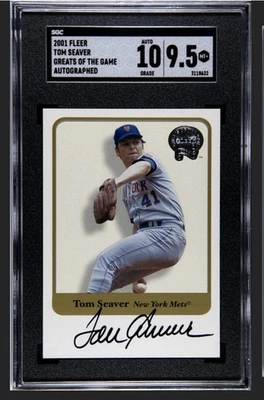 TOM SEAVER 2001 FLEER GREATS OF THE GAME SGC 9.5/10 SP AUTO ! *POP 1 EVER WOWZER - Image 1 of 3