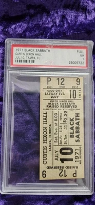 1971 BLACK SABBATH PARANOID TOUR OZZY Osbourne FULL CONCERT TICKET  PSA TOP POP! - Image 1 of 4