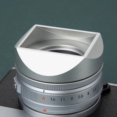 Square Metal Lens Hood With Metal Cover Fit For Fuji Fujifilm XF23mmF2.8 R WR - Image 1 of 4