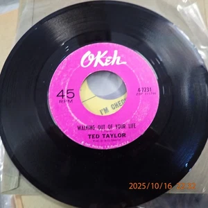 NM TED TAYLOR Stay away from my baby Walking out of your life OKEH 4-7231 7" 45 - Foto 1 di 2