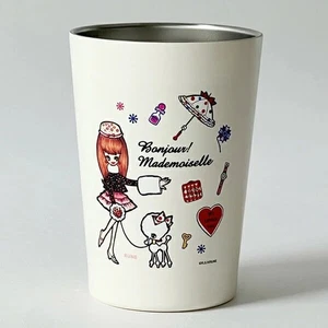 Bicchiere Rune Naito 2 vie acciaio inox misura M 450 ml bambina e cane Kawaii - Foto 1 di 7