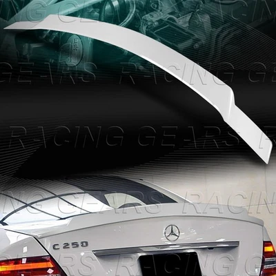 Spoiler traseiro W-POWER PEARL BRANCO PORTA-MALAS AJUSTE 08-14 MERCEDES C250 C300 C350 C63 - Imagem 1 de 4