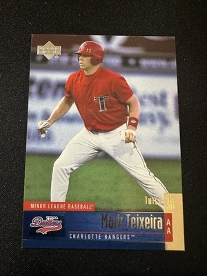 2002 Upper Deck Minor League #148 Mark Teixeira Rangers RC cartão de novato - Imagem 1 de 2
