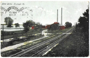 (8471) Postal de 1913 The Water Works & Area at St Joseph Missouri - Imagen 1 de 1