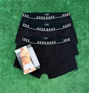 HUGO BOSS 3 PACK AND 6 BLACK MENS BOXERS SHORTS TRUNKS COMFORT FIT SIZE S - 2XL - Picture 1 of 6