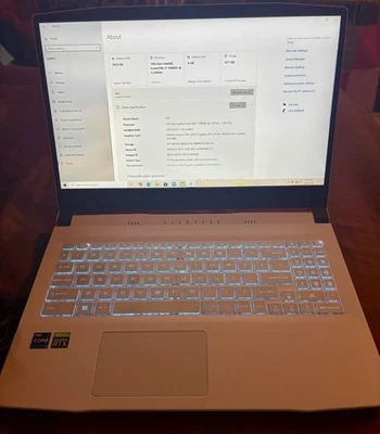 MSI Sword 15 A11UD 512GB SSD 24GB DDR4 RAM RTX 3050ti Intel i7 11ª Gen Foto 1 de 3