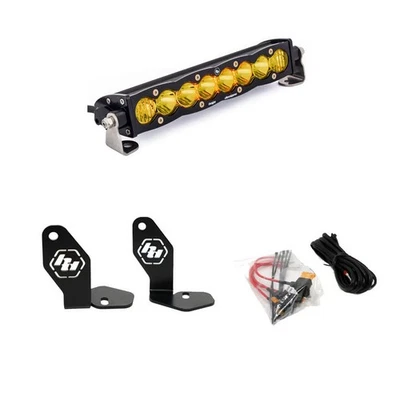 Baja Designs S8 Hood Mount Light Bar Kit - 10in Baja Amber 448102 baj448102 - Image 1 of 3