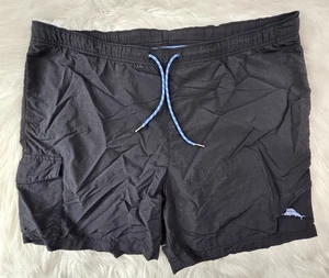 Tommy Bahama Relax Black Nylon Board Swim Shorts Trunks Mens (XL) - Picture 1 of 9