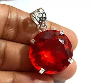 GIE Certificado 50.23 Ct Natural RUBÍ 925 Plata Sólida Colgante Piedras Preci... - Imagen 1 de 6