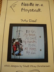 MY DAD Saying Embroidery SEW PATTERN Needle in a Haystack - Picture 1 of 1