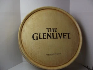 Letrero de cabeza de barril de whisky escocés Glenlivet bar restaurante hombre cueva imitación madera - Imagen 1 de 12
