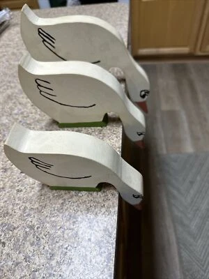 Wood Duck Goose Farm Barn Garden Yard Outdoor Art Decor Vintage 6,7,8” Bent Neck - Image 1 of 4