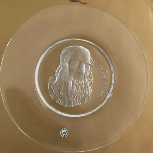 Val St. Lambert Leonardo da Vinci Crystal Plate, Excellent Condition - Picture 1 of 3