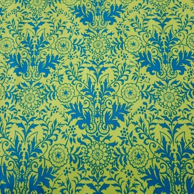 Ellery BTY Junebee Ink & Arrow Floral Scroll Teal Green Floral Damask Print - Image 1 of 3