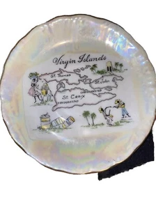 Virgin Islands Collector Plate Souvenir Miniature Plate 🧡 - Picture 1 of 2