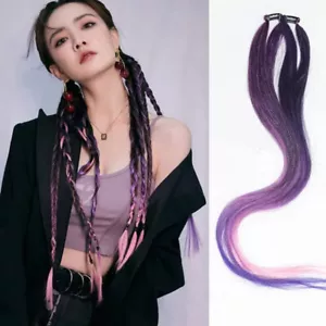 Treccia invisibile colore parrucca dreadlocks tinto boxe trecce accessori capelli festa - Foto 1 di 22