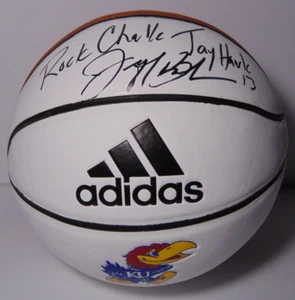 JEFF BOSCHEE SIGNED AUTOGRAPHED KANSAS JAYHAWKS MINI BASKETBALL KU BASKETBALL - Picture 1 of 11