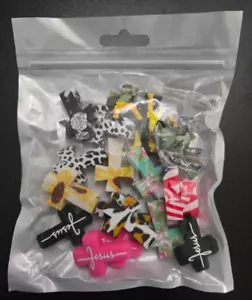 16pcs Cross Jesus Faith Silicone Focal Beads For DIY Crafts Keychain Jewelry.... - Picture 1 of 1