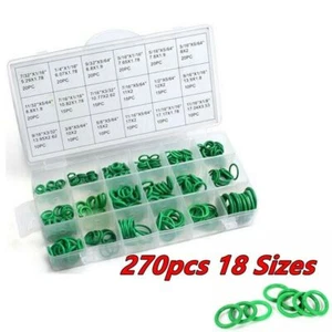 270 pcs Metric Rubber O Ring Washer Assortment Set Green Gasket Car - Picture 1 of 11