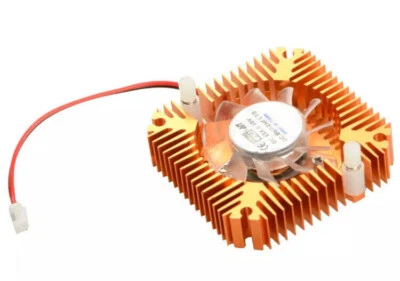 12V DC 2-Pin 55mm CPU VGA Video Card Chip Cooler Cooling Fan & Heatsink Computer - Image 1 of 4