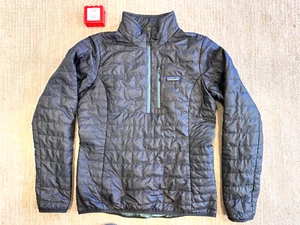 Womens PATAGONIA Gray Nano Puff 1/2 Pullover Primaloft Sweater Jacket Small - Picture 1 of 8