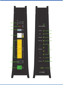 ***CenturyLink zugelassenes C1100Z ZyXEL Wireless N Router Modem ADSL2 + VDSL IPv6*** - Bild 1 von 2