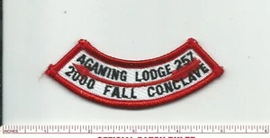 SCOUT BSA OA LODGE 257 AGAMING AUTUNNO CONCLAVE ROCKER STRIP TOPPA FUSA MN CON WWW - Foto 1 di 1
