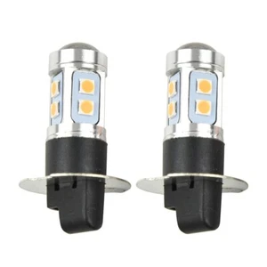 2 PCS NEW H3 100W High Power LED 3000K Yellow Fog Light Driving/Bulb DRL - Picture 1 of 24