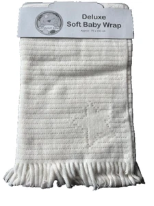 Deluxe Soft Baby Wrap Star Design Cream - Picture 1 of 2