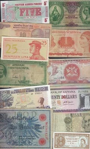 WORLD COLLECTION 1908 - 2018 ~ MIXED LOT ~ 12 X PAPER MONEY LOT # 8695 (*-*) - Picture 1 of 5