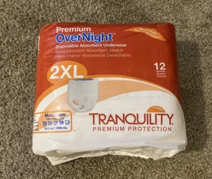Tranquility Premium OverNight Pull On Biancheria Intima 2X-Large 62-80in Confezione da 12 - Foto 1 di 8