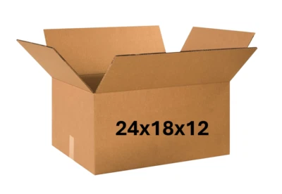 24" x 18" x 12" CARDBOARD BOX - 200 lb - SINGLE BOX - Image 1 of 4