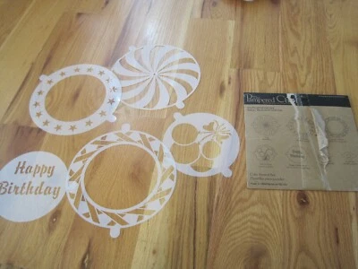 Pampered Chef Cake Stencil Set 5 Stencils in Box - Image 1 of 4