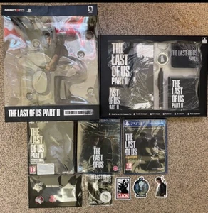 PS4’The Last Of Us Part 1+2 +statue badges, keyring and other items extra - Picture 1 of 12