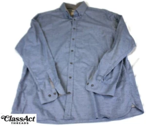 Jos A Bank 1905 Mens Long Sleeve Blue Cotton Tailored Fit Sz XL - Picture 1 of 8
